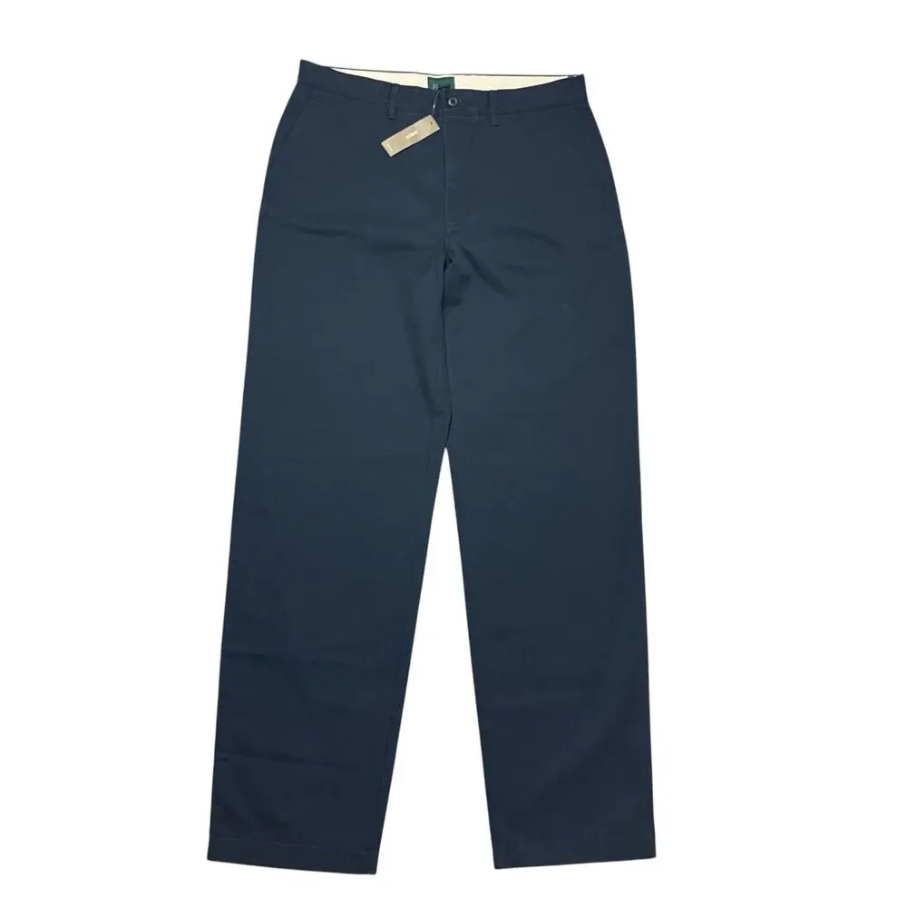 J Crew Pants Mens 32x34 Navy Cotton Classic Chino‎ Straight Casual Preppy BE611